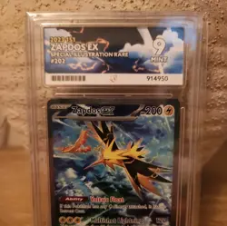 Pokemon TCG Zapdos EX Card 202/165 Scarlet Violet-151 Sir Mint Ace Label 9 - Image 2