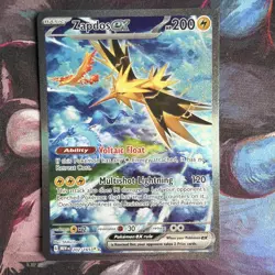 Pokemon TCG Zapdos EX Card 202/165 Scarlet Violet-151 Sir - Image 1