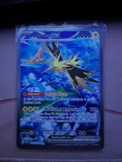 Pokemon TCG Zapdos EX Card 202/165 Scarlet Violet-151 Sir, Near Mint - Image 1
