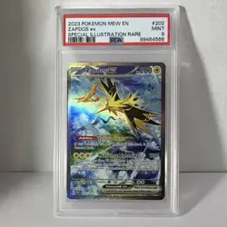 Zapdos ex SIR Holo 202/165 Sv: Scarlet & Violet 151 200 HP Pokemon TCG PSA9 - Image 1