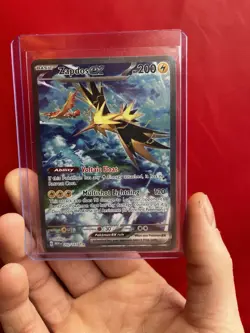 Pokemon TCG Zapdos EX Card 202/165 Scarlet Violet-151 Sir, Near Mint Condition - Image 2