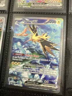 Pokemon TCG Zapdos EX Card 202/165 Scarlet Violet-151 Sir, Near Mint - Image 2