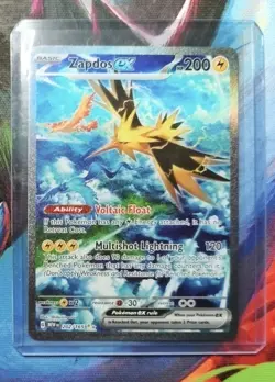 Pokemon TCG Zapdos EX Card 202/165 Scarlet Violet-151 - Image 1