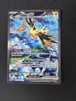 Pokemon TCG Zapdos EX Card 202/165 Scarlet Violet-151 - Image 1