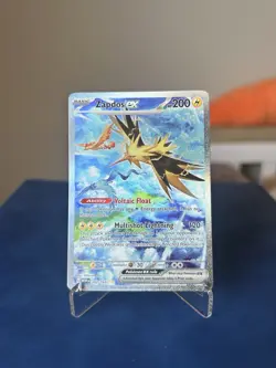 Pokemon TCG Zapdos EX Card 202/165 Scarlet Violet-151 English Edition - Image 1