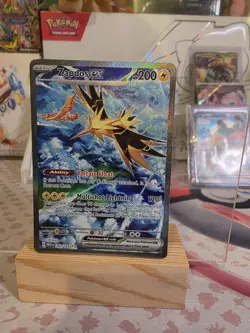 Pokemon TCG Zapdos EX Card 202/165 Scarlet Violet-151 English Sir NM - Image 1
