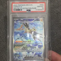 Pokemon TCG Zapdos ex Scarlet & Violet-151 202/165 SIR PSA 10 new cert - Image 1