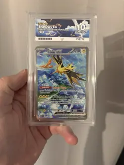 Pokemon TCG Zapdos EX Scarlet & Violet 151 Card 202/165 Gem Mint Ace 10 English - Image 1