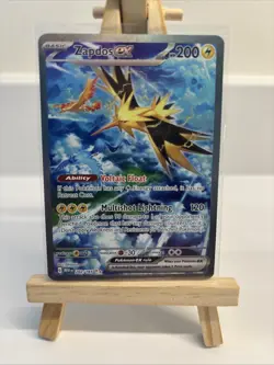 Pokemon TCG Zapdos EX Card 202/165 Scarlet Violet-151 - Image 1