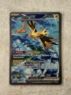 Pokemon TCG Zapdos EX Card 202/165 Scarlet Violet-151 Sir Card - Image 1