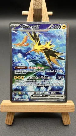 Pokemon TCG Zapdos EX Card 202/165 Scarlet Violet-151 Sir English 2023 NM - Image 1