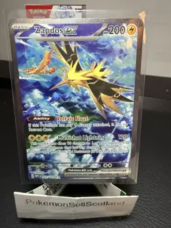 Pokemon TCG Zapdos EX 202/165 Scarlet and Violet 151 SIR Great Condition ENGLISH - Image 1