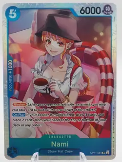 Nami OP11-054 SR Jap A Fist of Divine Speed - One Piece Card - NM - Image 1