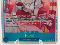Nami OP11-054 SR Jap A Fist of Divine Speed - One Piece Card - NM - Image 2