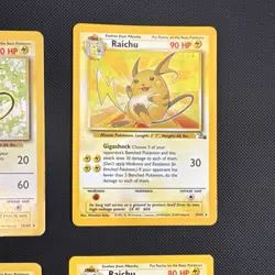 Pokemon TCG Raichu Holo 4 card lot Base Set Fossil and Base Set 2 - Image 3