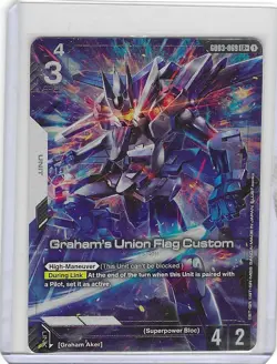 Bandai Gundam Card Game Graham's Union Flag Custom GD03-069 LR+ MINT - Image 1