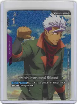 With Iron and Blood Alternate Art Foil - ST05-013 SP C+ - Gundam TCG Card Game - Image 1