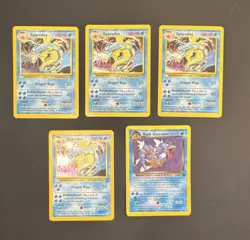 Pokemon TCG Gyarados Base Set Base Set 2 Team Rocket 5 card Holo lot to - Image 1