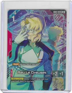 Rau Le Creuset GD03-091 R+ Rare Gundam Card Game Steel Requiem - Mint - Image 1