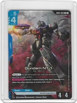 Gundam NT-1 - GD03-001 - LR Gundam Card Game - Steel Requiem - Mint - Image 1