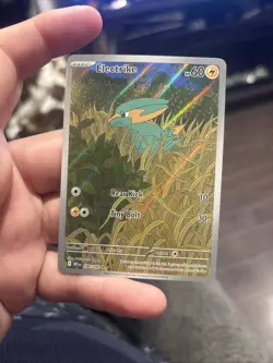Pokemon TCG Electrike Illustration Rare Holo Card 196/182 Sv10: Destined Rivals - Image 1