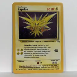 Zapdos - 15/62 - Pokemon Fossil Unlimited Holo Rare Card WOTC HP - Image 1
