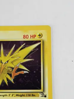 Pokemon TCG Zapdos 15/62 Fossil Unlimited Holo Rare HP - Image 4