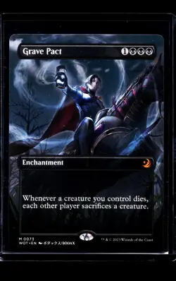 MTG Magic the Gathering WOT Enchanting Tales Anime Borderless #73 Grave Pact - Image 1