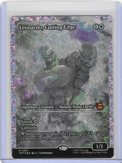 Leonardo, Cutting Edge #291 - Showcase (Fracture Foil) - TMNT - Mint - Image 1