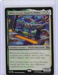Mikey & Leo, Chaos & Order #158 Foil R - Teenage Mutant Ninja Turtles TMNT - Image 1