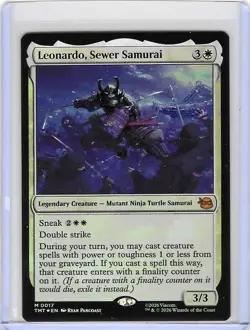 Leonardo, Sewer Samurai #17 M Foil Teenage Mutant Ninja Turtles - TMNT MTG Mint - Image 1