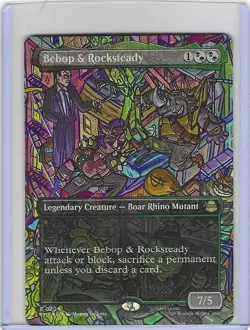 Bebop & Rocksteady #204 Foil R - Teenage Mutant Ninja Turtles - TMNT MTG - Mint - Image 1
