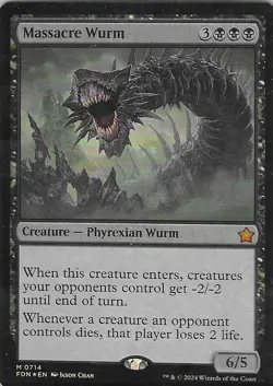 Massacre Wurm #714 M -NM - Magic the Gathering - Foil - MTG - Image 1