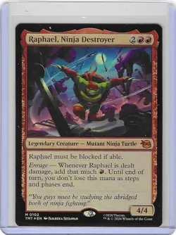 Raphael, Ninja Destroyer #102 Foil - Teenage Mutant Ninja Turtles TMNT MTG Mint - Image 1