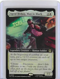 Agent Bishop #258 Foil R - Teenage Mutant Ninja Turtles - TMNT MTG Extended Art - Image 1