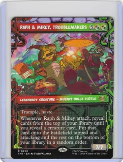 Raph & Mikey, Troublemakers #250 Teenage Mutant Ninja Turtles TMNT MTG Non-Foil - Image 1
