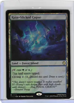 Rain-Slicked Copse #71 Surge Foil - Teenage Mutant Ninja Turtles - TMNT MTG Mint - Image 1