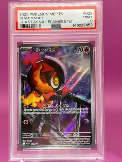 2025 POKEMON MEP EN-ME BLACK STAR PROMO #022 CHARCADET PSA 9 - Image 2