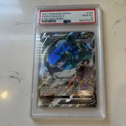 Pokemon Rayquaza V 194/203 SWSH07 Evolving Skies Ultra Rare Full Art PSA 10 Holo - Image 1