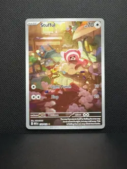 Stufful 154/132 Mega Evolution Illustration Rare Pokemon TCG NM - Image 1