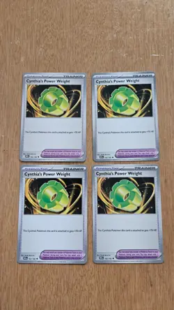 x4 Cynthia's Power Weight 162/182 Pokemon Card TCG Playset - Image 1