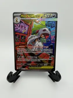 Pokemon TCG Mega Scrafty EX Secret Rare Full Art Holo 285/217 BREAKpoint NM - Image 1