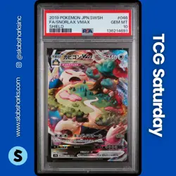 2019 POKEMON JP SWSH SHIELD ##046/060 SNORLAX VMAX PSA 10 - Image 1