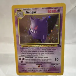 Pokemon Gengar Fossil Holo Rare 5/62 80 HP Stage 2 1999 English WOTC - Image 1