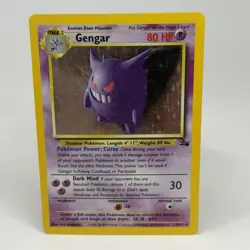 Gengar 5/62 Fossil Unlimited Holofoil Holo Rare Pokemon TCG NM - Image 1