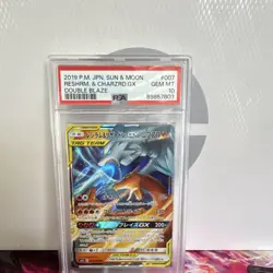 Pokemon Reshiram & Charizard GX Double Blaze Holo Double Rare PSA 10 (Japanese) - Image 1