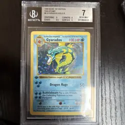 Pokemon TCG Gyarados Base Set First Edition BGS 7 - Image 1
