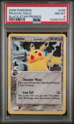 Pokemon 2006 Pikachu Delta Species Promo 035 Holo Black Star PSA 8 - Image 1
