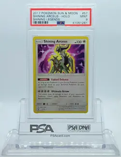 2017 POKEMON SHINING LEGENDS SHINING ARCEUS #57 HOLO FOIL PSA 9 MINT #41051261 - Image 2