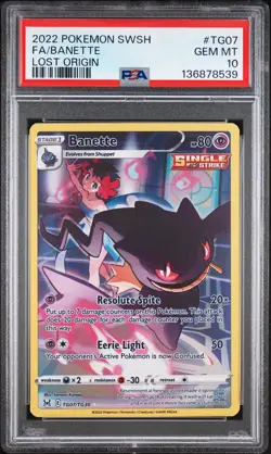 Pokemon Lost Origin Banette TG07 PSA 10 - Image 1